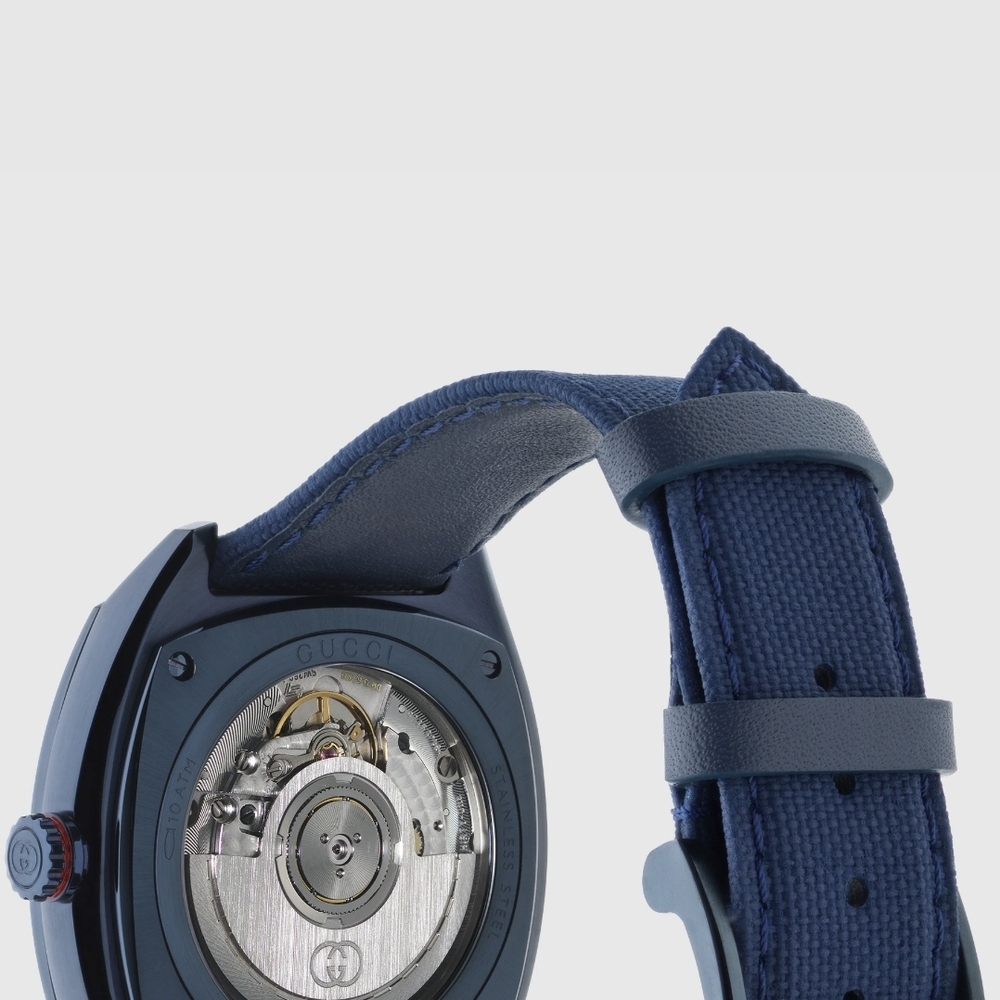 Gucci Navy Watch with Leather Strap